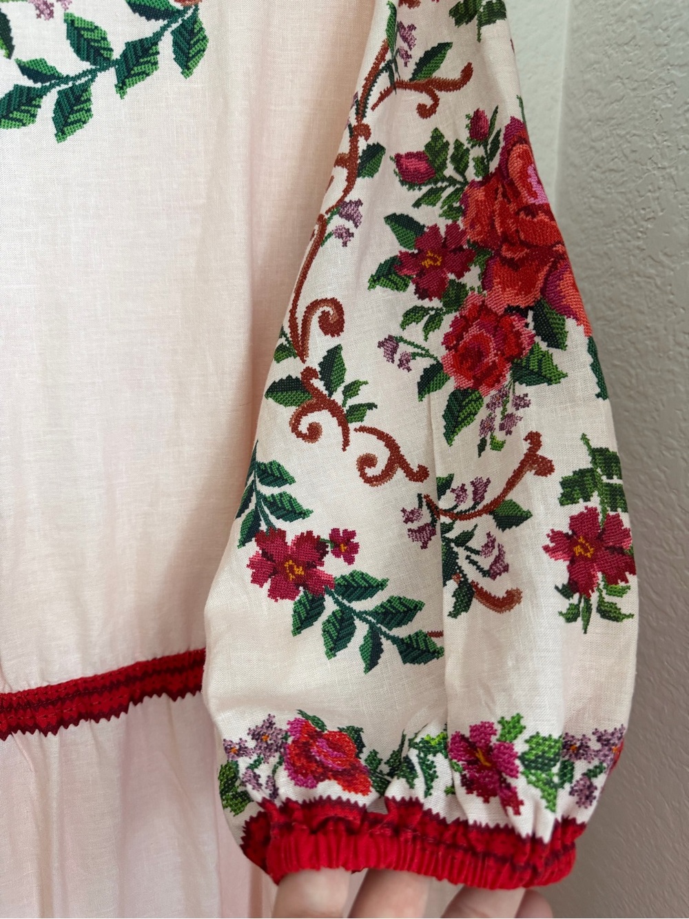 FARM RIO Floral Embroidered Linen Viscose Maxi Dress NWOT size XL - Picture 12 of 15